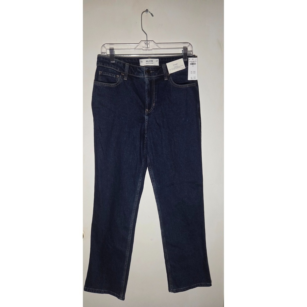 NWT Hollister High Rise Straight Size 6 Regular Dark Wash